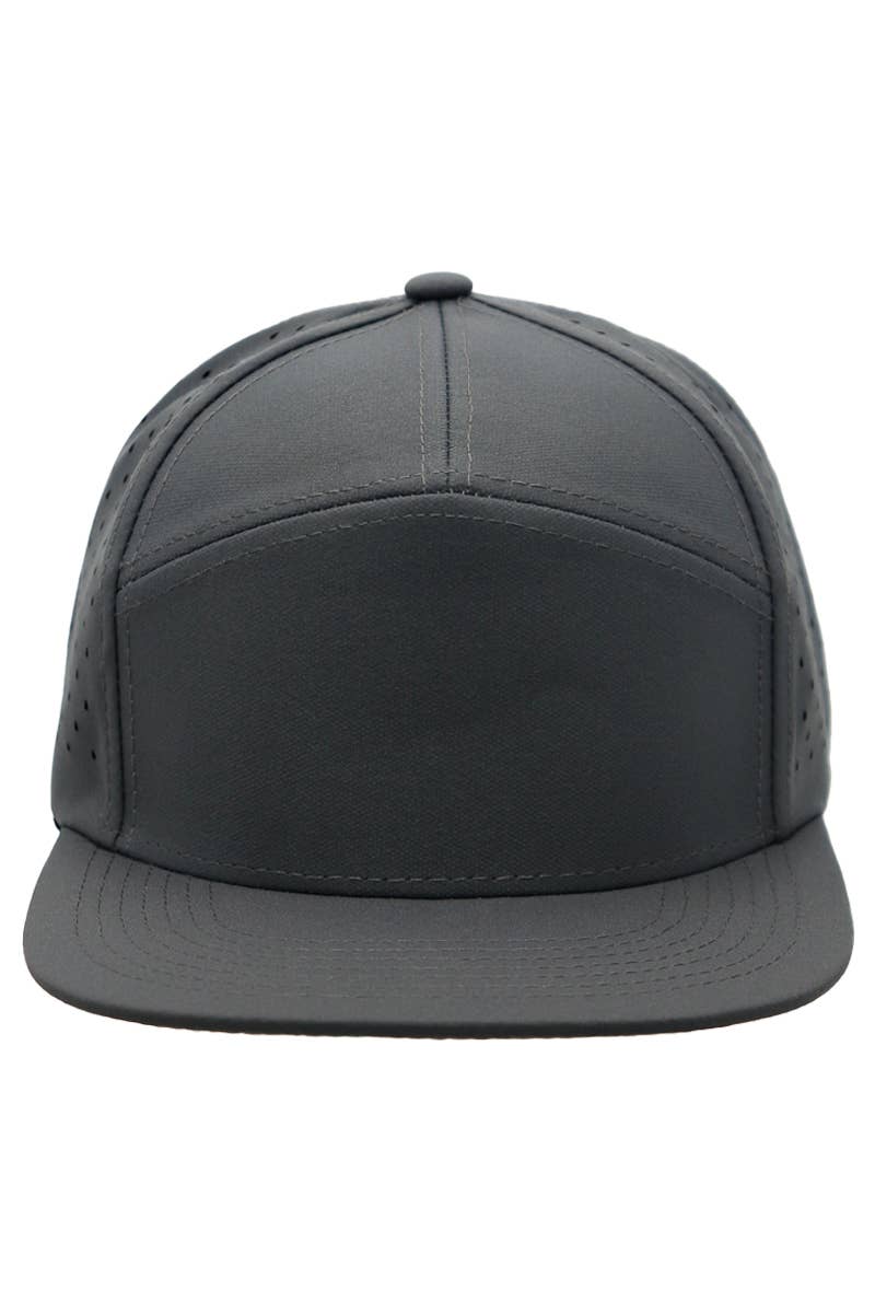 Cap Zone - Wholesale Flat Brim Cap - Men's - 7 Panel Perforated Cotton Poly Blend Snapback28