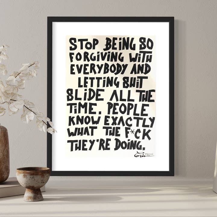 Smettila di essere così indulgente - Nero per la vendita all'ingrosso da parte di Maison Cactus