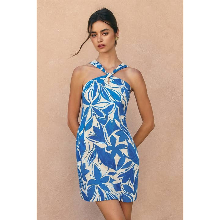 Mykonos Knot Halter Mini Dress for wholesale by Dress Forum