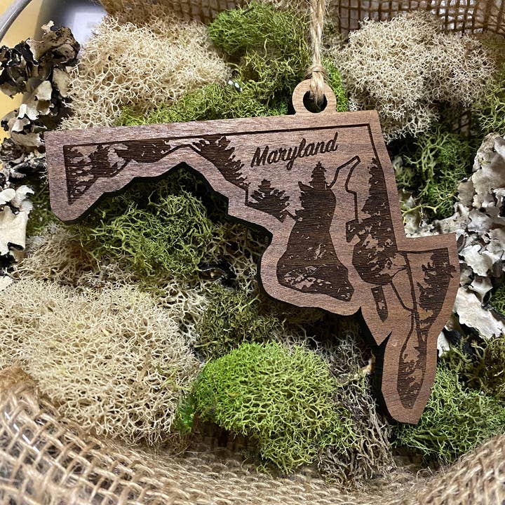 Ornament van de staat Maryland | MD Tree Ornament voor wholesale door The Nostalgia Company