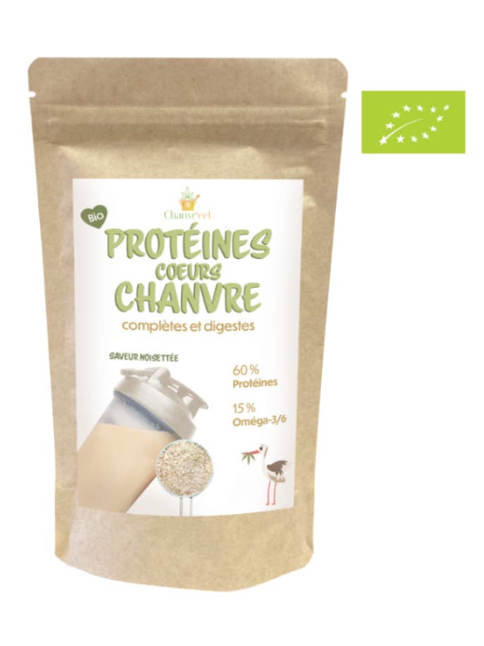 Proteiner (60 %) Fullvärdiga ekologiska hampafrön | Källa till omega-3 & omega-6 | Hälsosam för wholesale av Chanvr'eel & Carat'eel