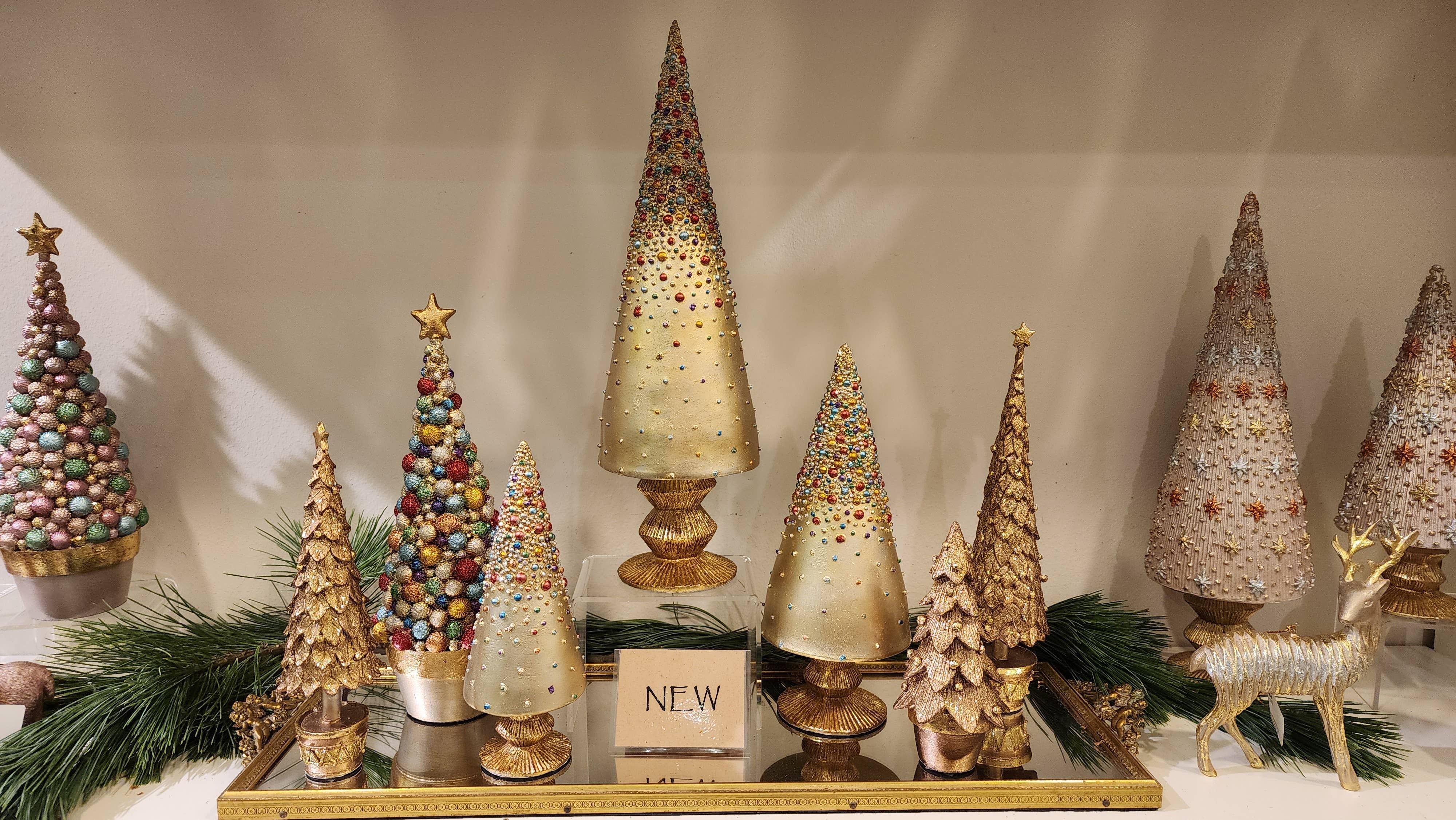 Dekorasyon Gifts  Decor - Vendita all'ingrosso Decorazione natalizia - Albero a cono Bedazzled (prisma)3