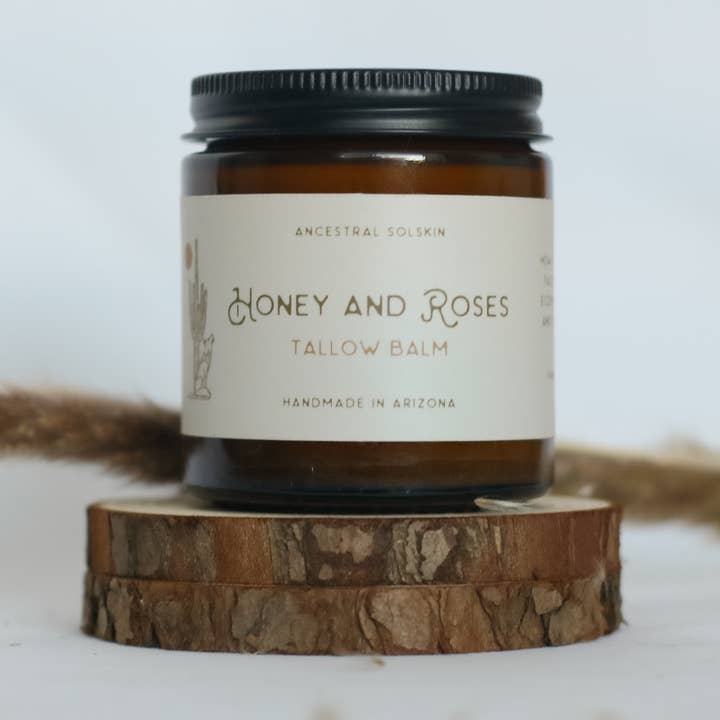 Honey and Roses Tallow Balm 4 OZ for wholesale by Ancestral Solskin