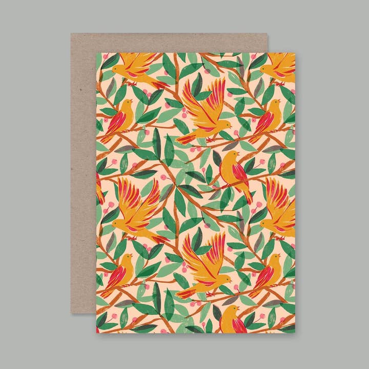 Songbirds card for wholesale by AHD Paper Co