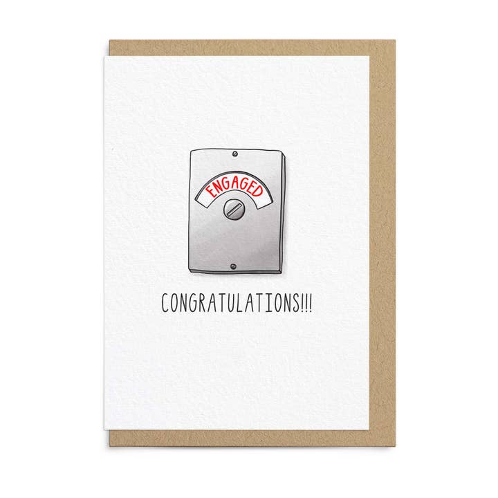 Roligt förlovningskort - Förlovad lås för wholesale av Sketchy Print Co