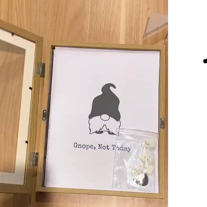 Witty Words - Cards and Wall Art - Wholesale Picture Frame - 4 in 1 Gnome & DIY Display with Storage - Frame Set8