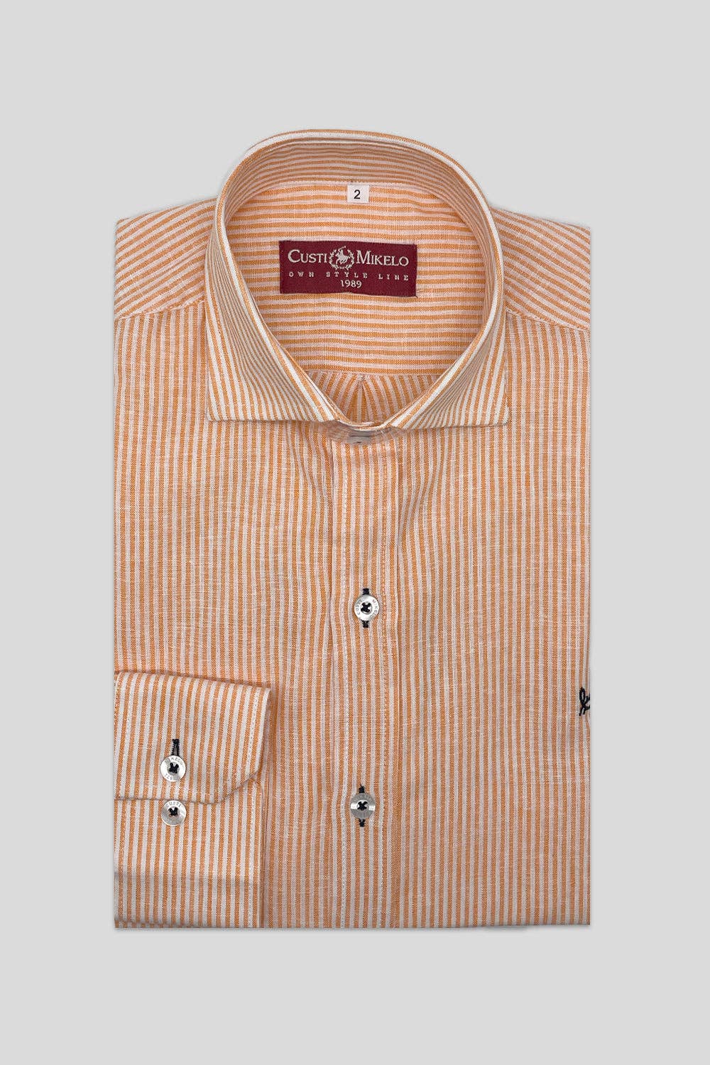 Custi Mikelo: Men's Clothing & Christmas Gifts – wholesale Skjortor – Herr – Linneskjorta Randig Lax | Gijón3