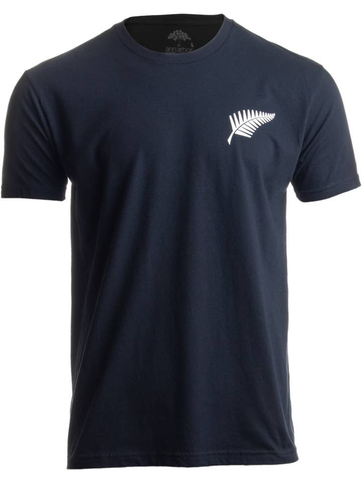 New Zealand Pride | Kiwi Silver Fern Southern Cross Men Women Black T-shirt for wholesale on Faire3