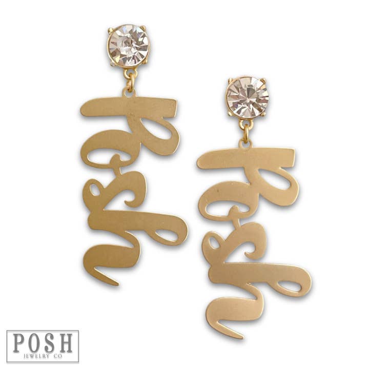 Pink Panache Brands - Wholesale Dangle Earrings - Rhinestone Posh earring, last call