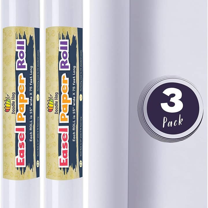 3 Pack (15-24) Inch - Wide Easel Paper Roll for wholesale by Doodle Hog