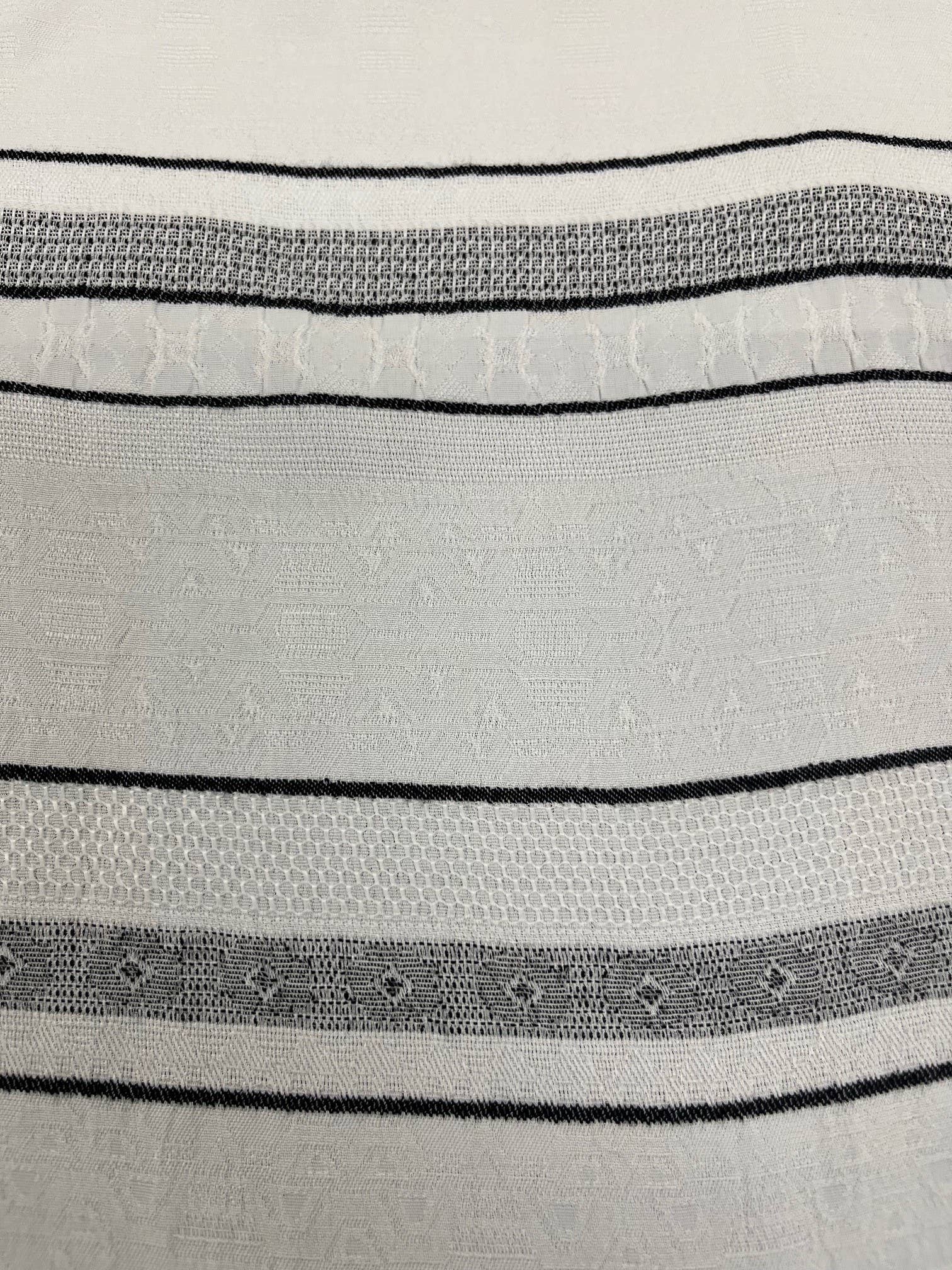 Silver Textiles Inc - Wholesale Throw Blanket - Ghost Jacquard Black / White Stripe0