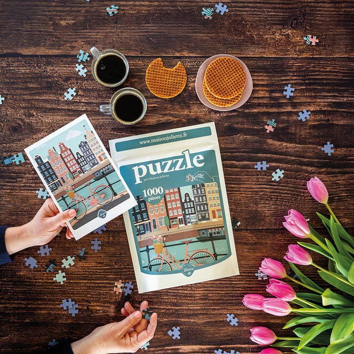 Maison Joliette - Wholesale Puzzle - Adult - Puzzle 1000 pieces Let's pedal along the water18