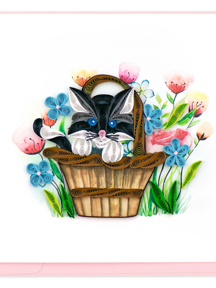 Svart kattunge för wholesale av Quilling Card