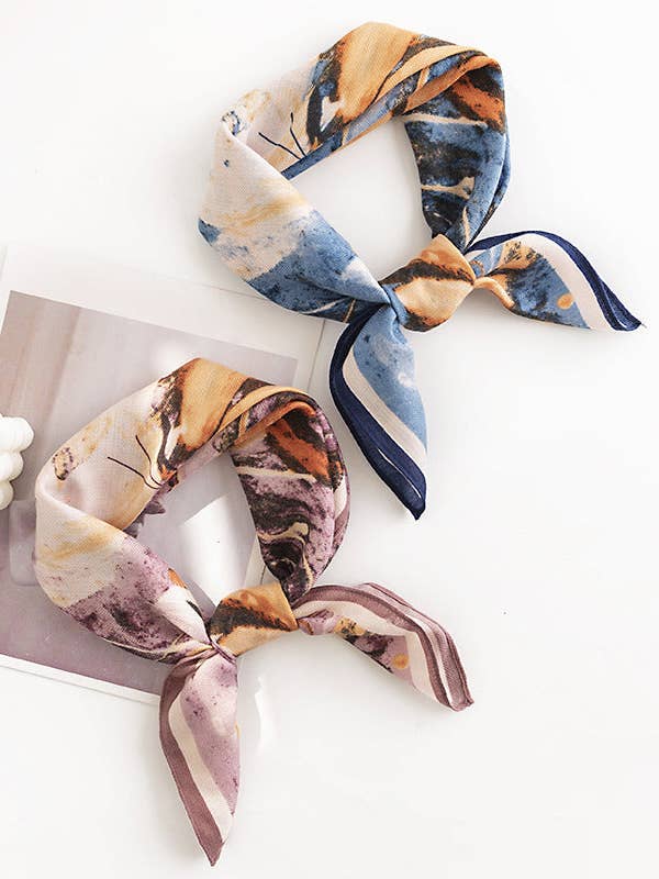 Scarvii - Vintage Floral Print Square Scarf for wholesale by Funkyrel® Atzbranding Limited