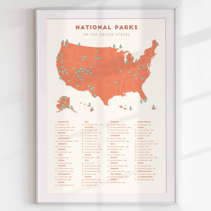 Vintage National Parks Poster (12x18") • vintage posters for wholesale by Mappy Paths