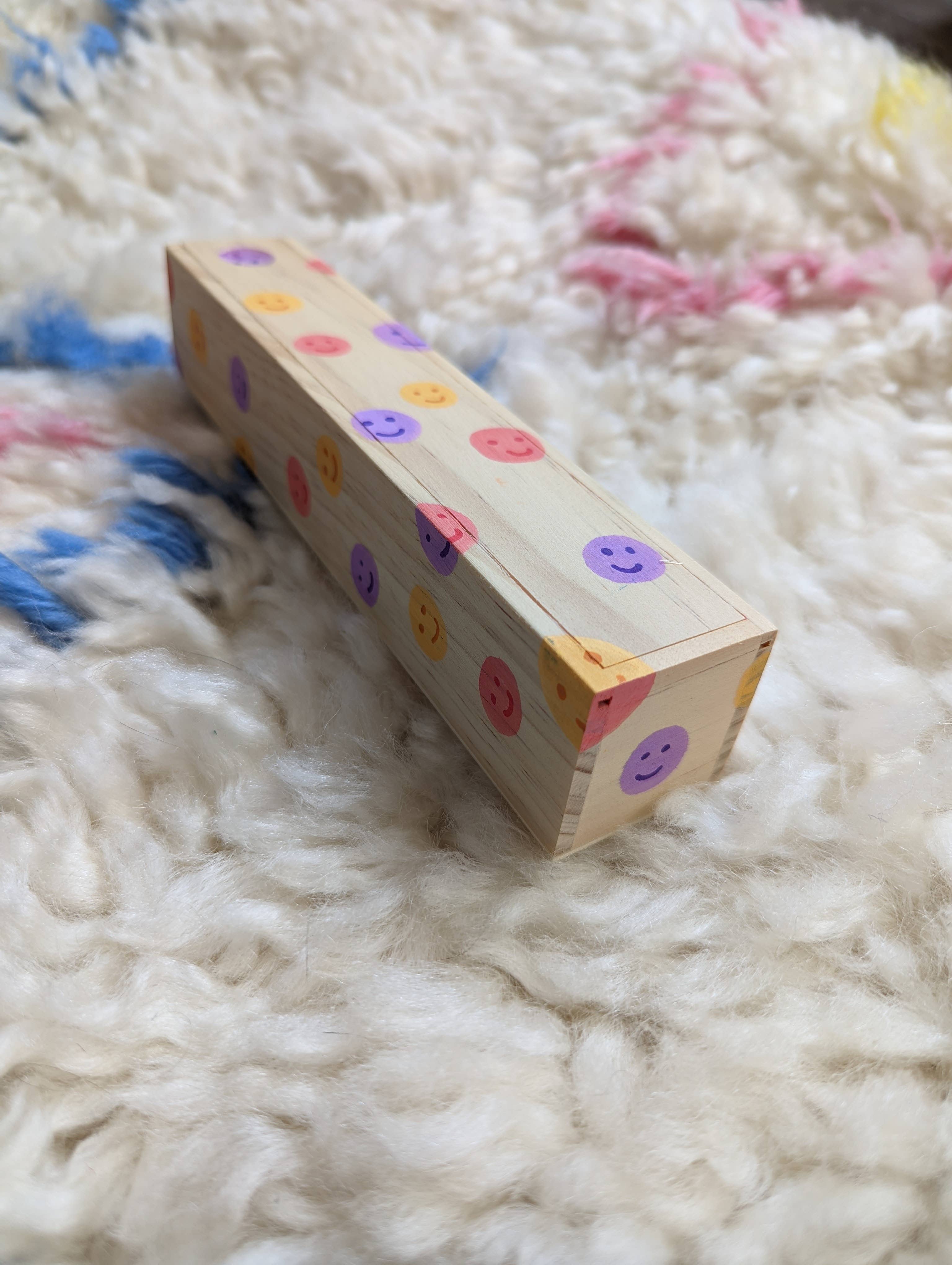 Foreignspell - Wholesale Decorative Box - Smiley Faces | Hand-Painted, One-of-a-Kind Wooden Box3