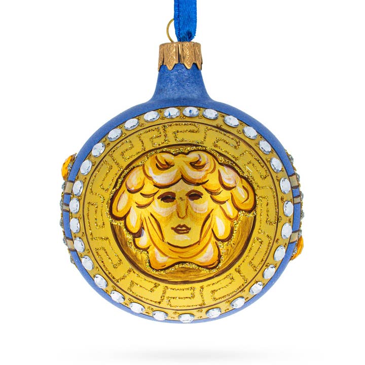 BestPysanky - Wholesale Ornament - Italian Designer Medusa Medallion Glass Ornament