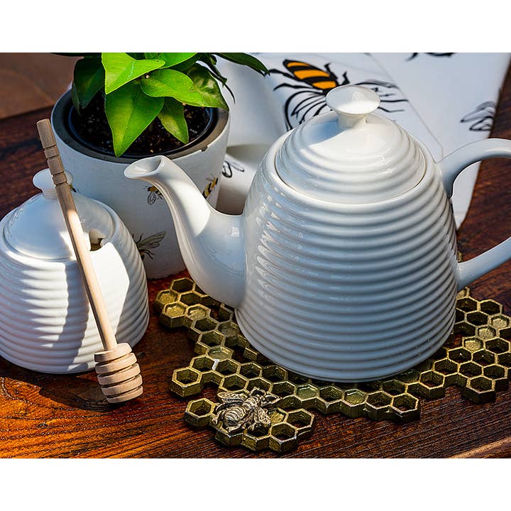 Abbott - Wholesale Tea Pot - Beehive Shaped Teapot-9.5"L (28oz)-516