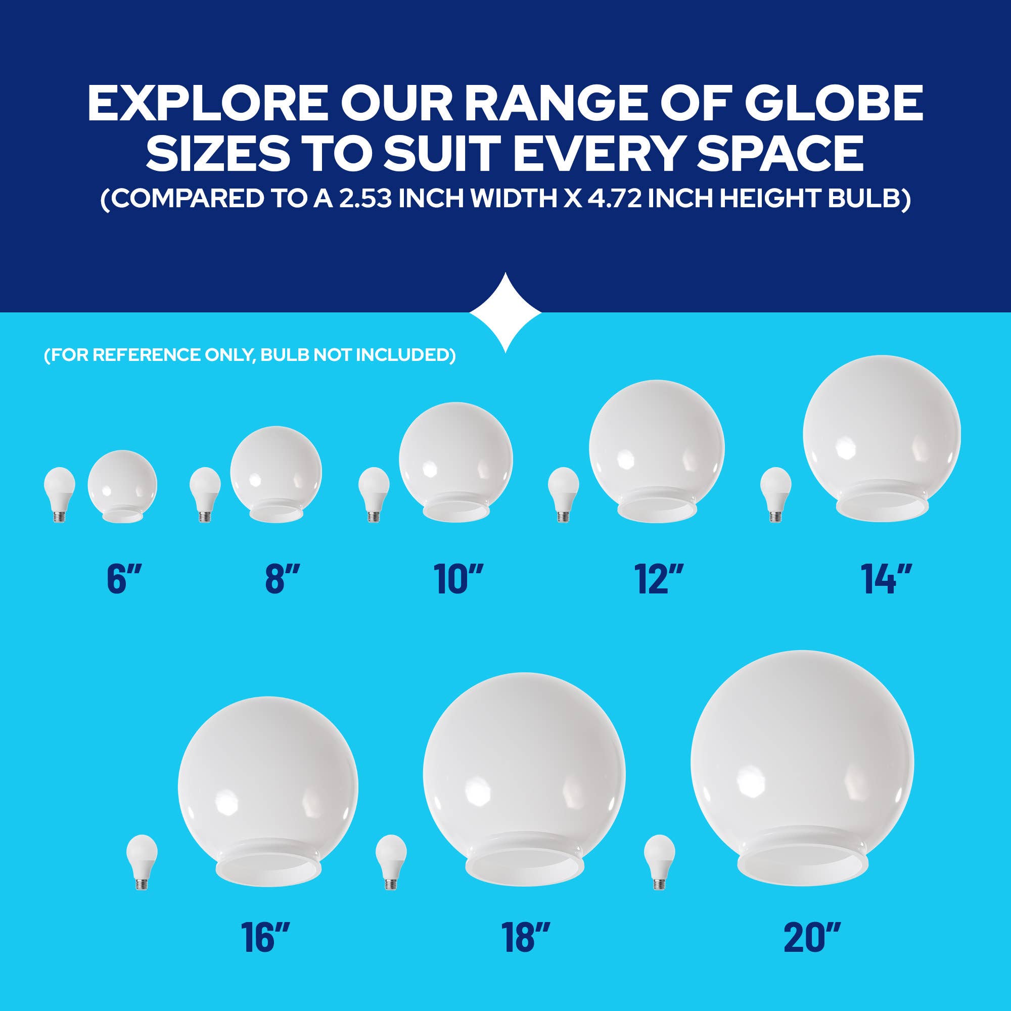 KastLite – Luz de exterior/de relva por atacado – Cobertura de Luz Exterior para Poste de Lâmpada Acrílica KastLite de 6"9