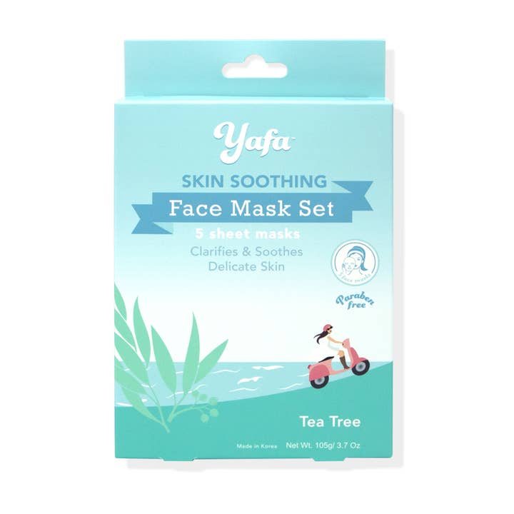 Yafa Beauty - Wholesale Skincare Face Mask - Yafa Tea Tree Face Sheet Masks, set of 5