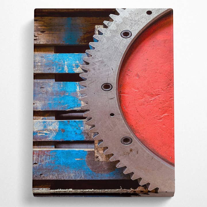 Red Gear On Pallet for wholesale by Simply Canvas Art