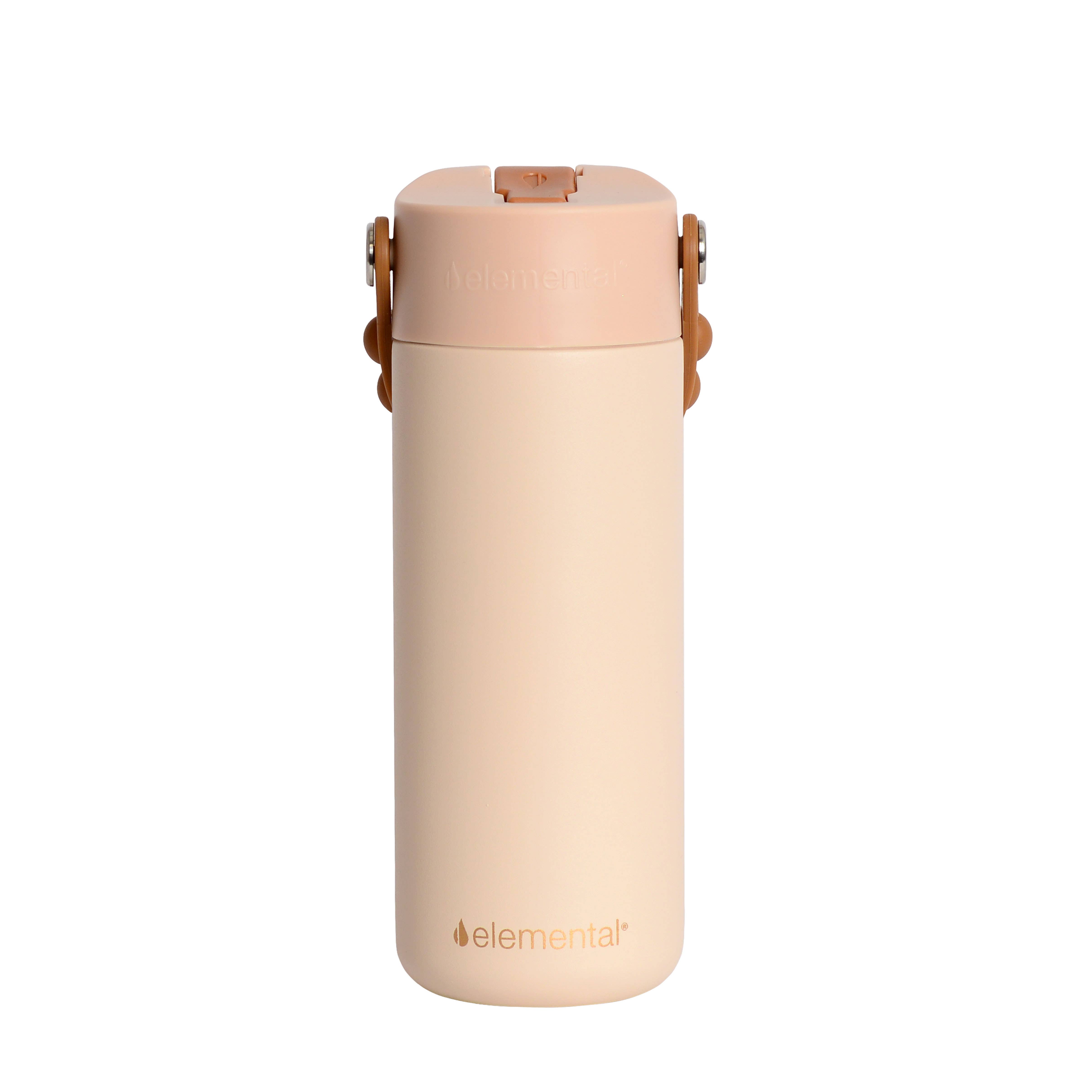 Elemental - Wholesale Water Bottle - Core Insulated Pop Fidget Handle Bottle 18oz - Beige4