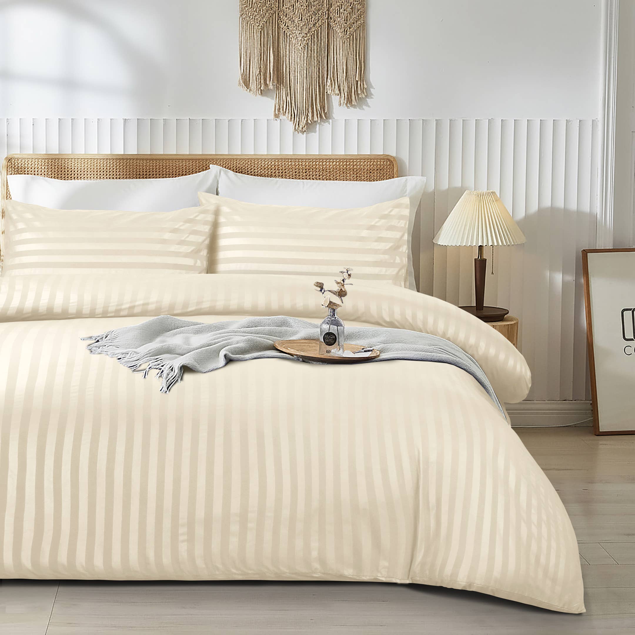 Cotton Passion – wholesale Sängkläder – Randigt påslakan set i lyxig 100 % mjuk mikrofiber10