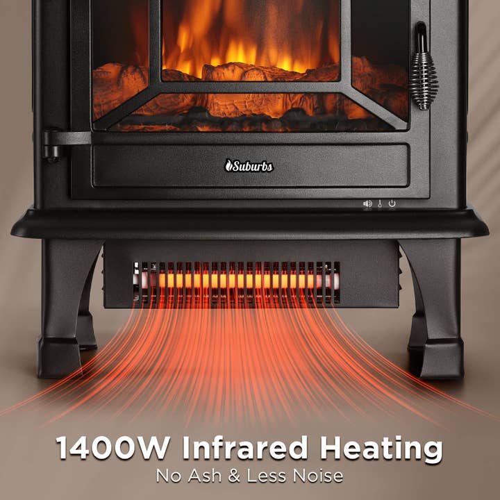 TURBRO - Wholesale Fireplace Screen - Suburbs TS20-SD Electric Fireplace Stove Heater with Sound