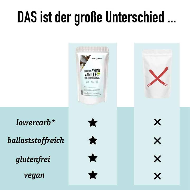 Organic Workout – Großhandel Protein-/Superfood-Pulver – Bio Vegan Vanille Shake mit Protein aus Pflanzlichen Quellen