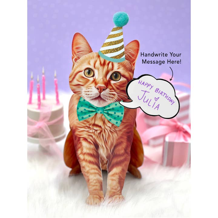 FreshCut Paper LLC - Wholesale Gewone wenskaart - Oranje Cyper (6 Pop-up Wenskaarten)3