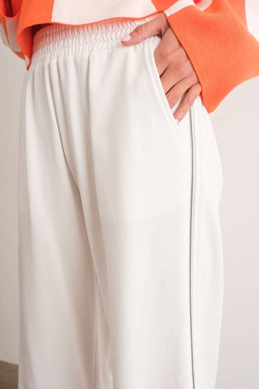 Sauge PP17397 - Sweat d'automne avec fermeture éclair latérale élastique en vente sur Faire2