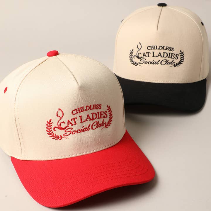 Fashion City - Wholesale Trucker Hat - Unisex - Cat Ladies Social Club Trucker Baseball Cap10