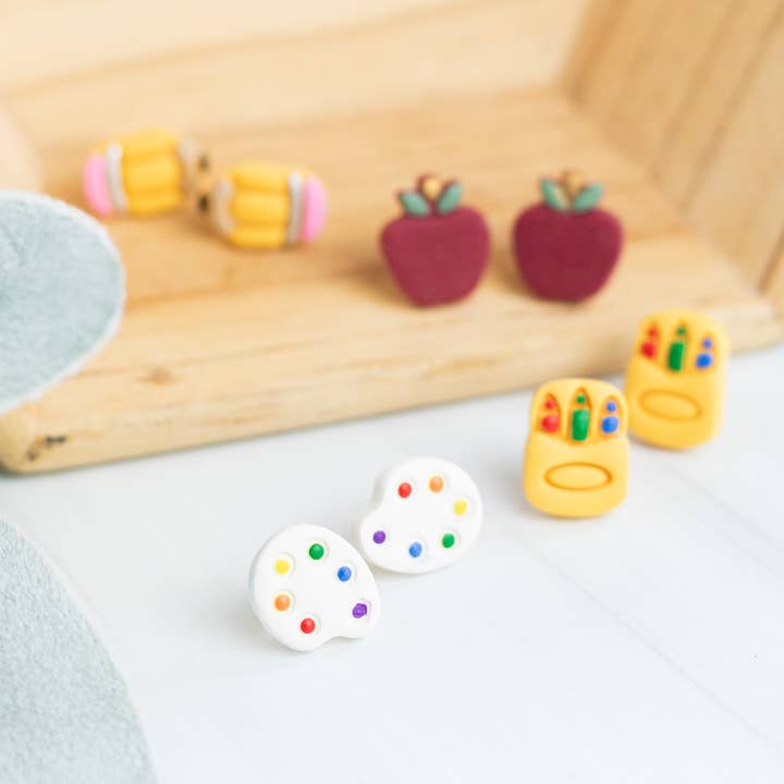 EJ Clay Co - Wholesale Knopjes/oorstekers - 25 Terug naar School Studs Collectie0