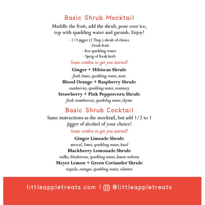 Little Apple Treats - Wholesale Cocktail mix/syrup - Strawberry Pink Peppercorn Cocktail Shrub—with fresh fruit!4