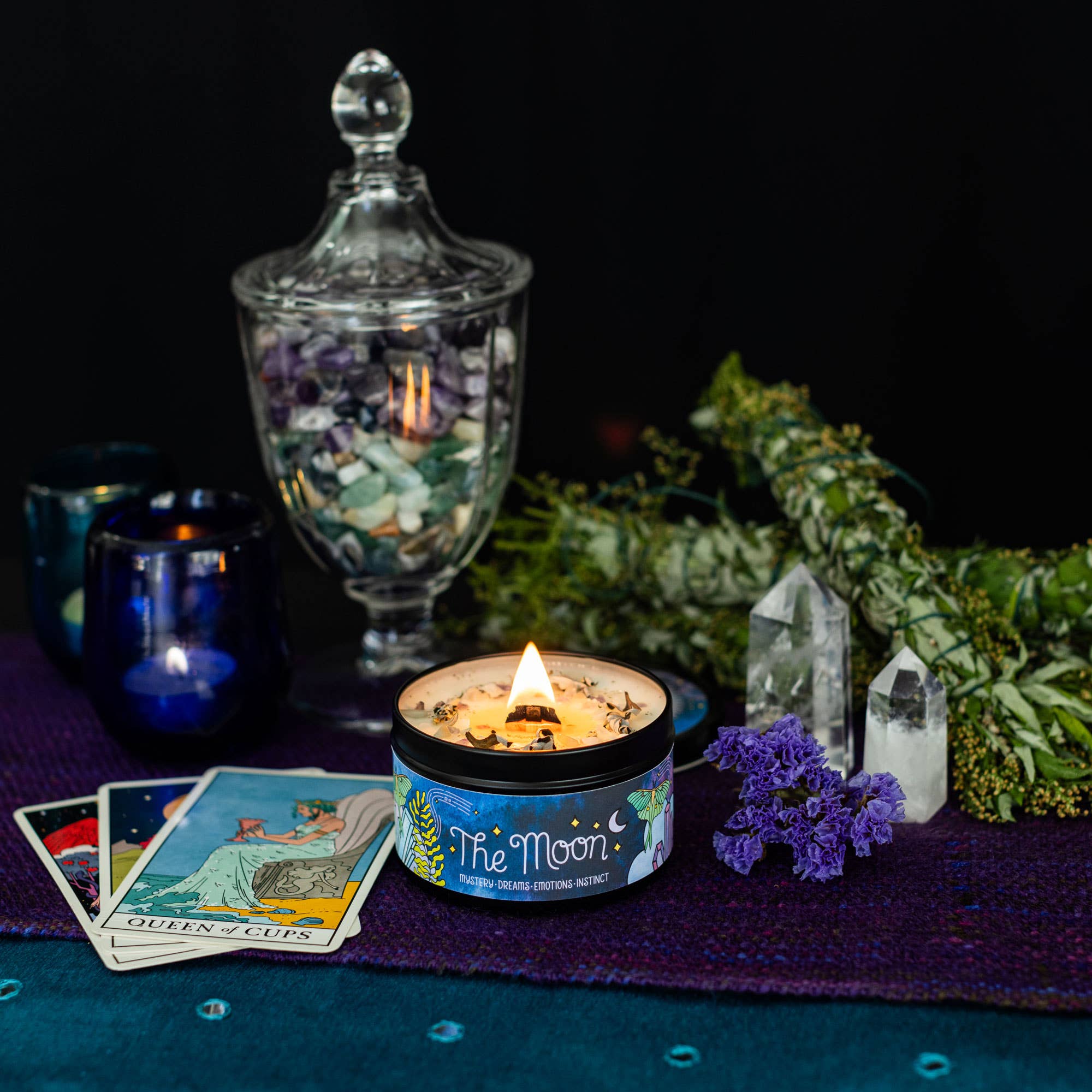 Rachel Beyer - Wholesale Travel Candles - The Moon Aromatherapy Soy Candle - Cypress Lemon5