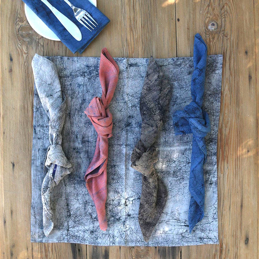 Ichcha - Wholesale Dinner & Cloth Napkin - Almost Solid White Organic Cloth Napkins (Set of 4) -Morning3