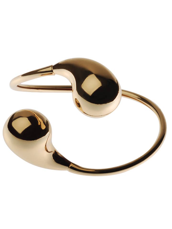Sleek Elongated Teardrop Bangle for wholesale by Oceanic Jewellers - Majique London
