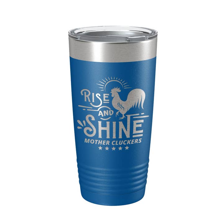 CarveBright - Wholesale Insulated Mug/Tumbler - Rise And Shine Mother Cluckers Tumbler Funny Travel Mug Gift Insulated Laser Engraved Coffee Cup 20 oz5
