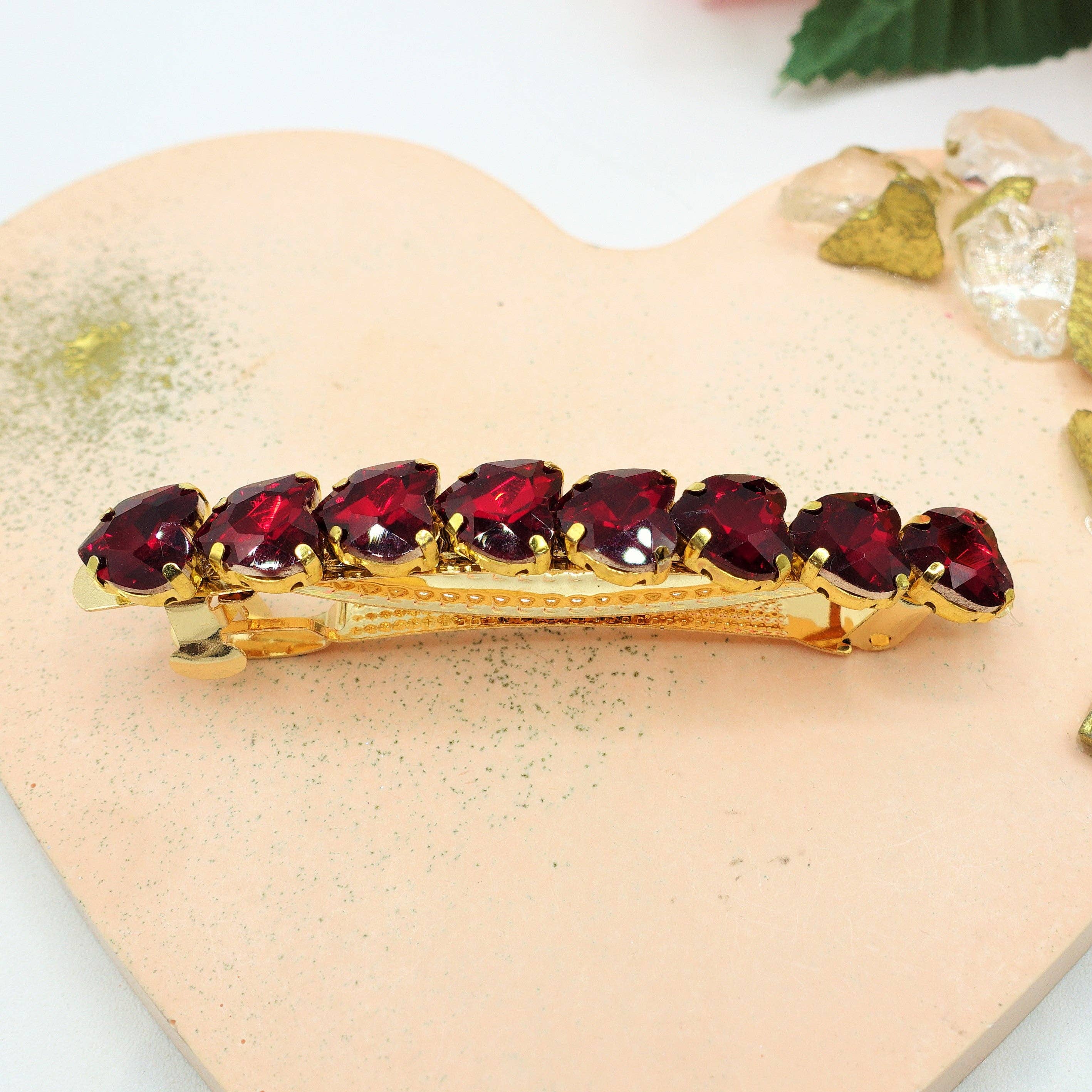 Daemon srls - Wholesale Hair Clip - Women's - LUCE -Fermaglio per capelli con pietre sfaccettate a cuore9