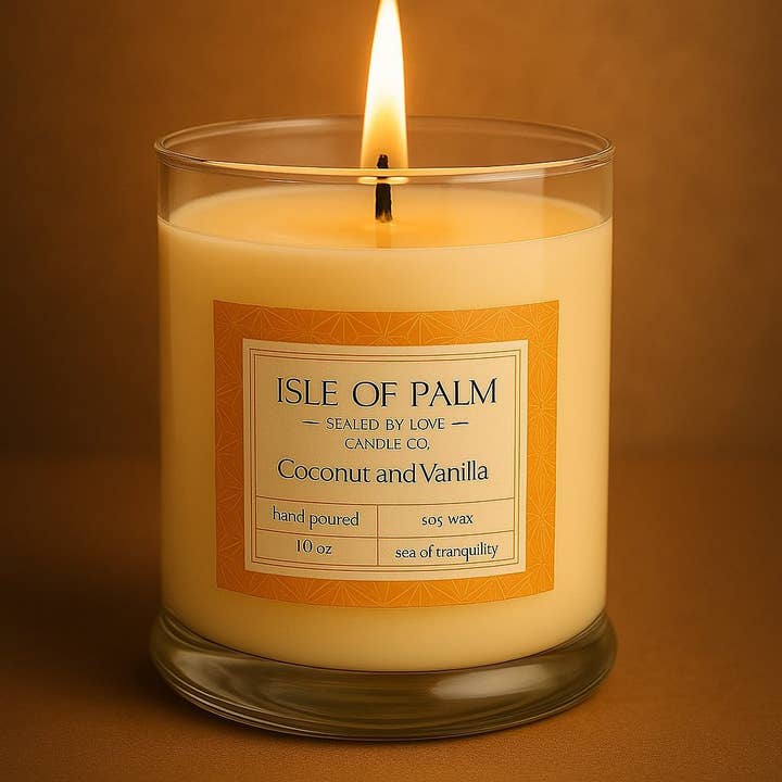 Isle of Palm Candle for wholesale by Sealed By Love Candle Co.