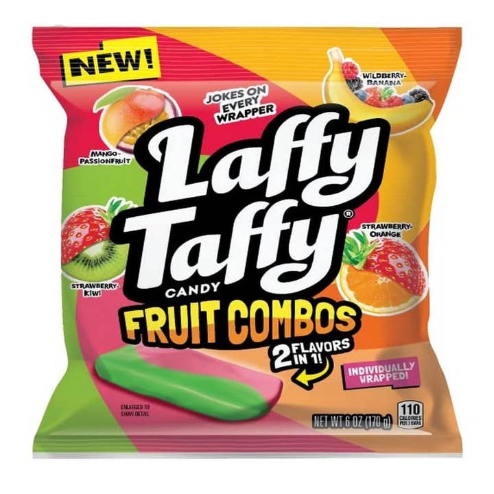Shop The King - Wholesale Taffy - Laffy Taffy Candy, Fruit Combos, Individually Wrapped Mini Bars, 6 Ounce