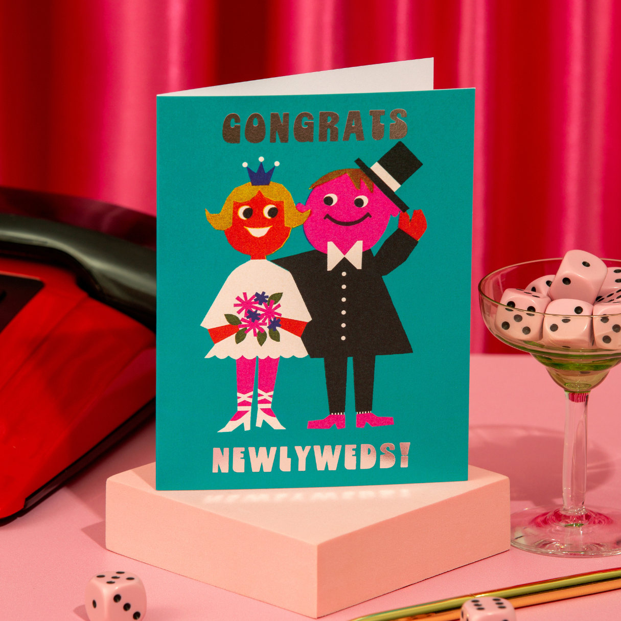 Lucky Goods Paper - Wholesale Wedding Card - Congrats Newlyweds! – Foil Wedding ✿ Couple Card1