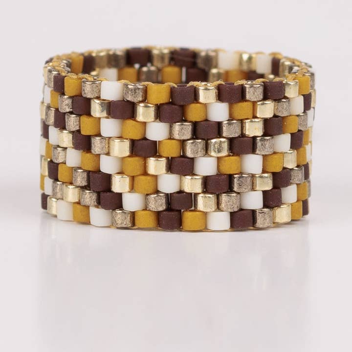 Cappuccino - High-End beaded ring for wholesale by Zafeer