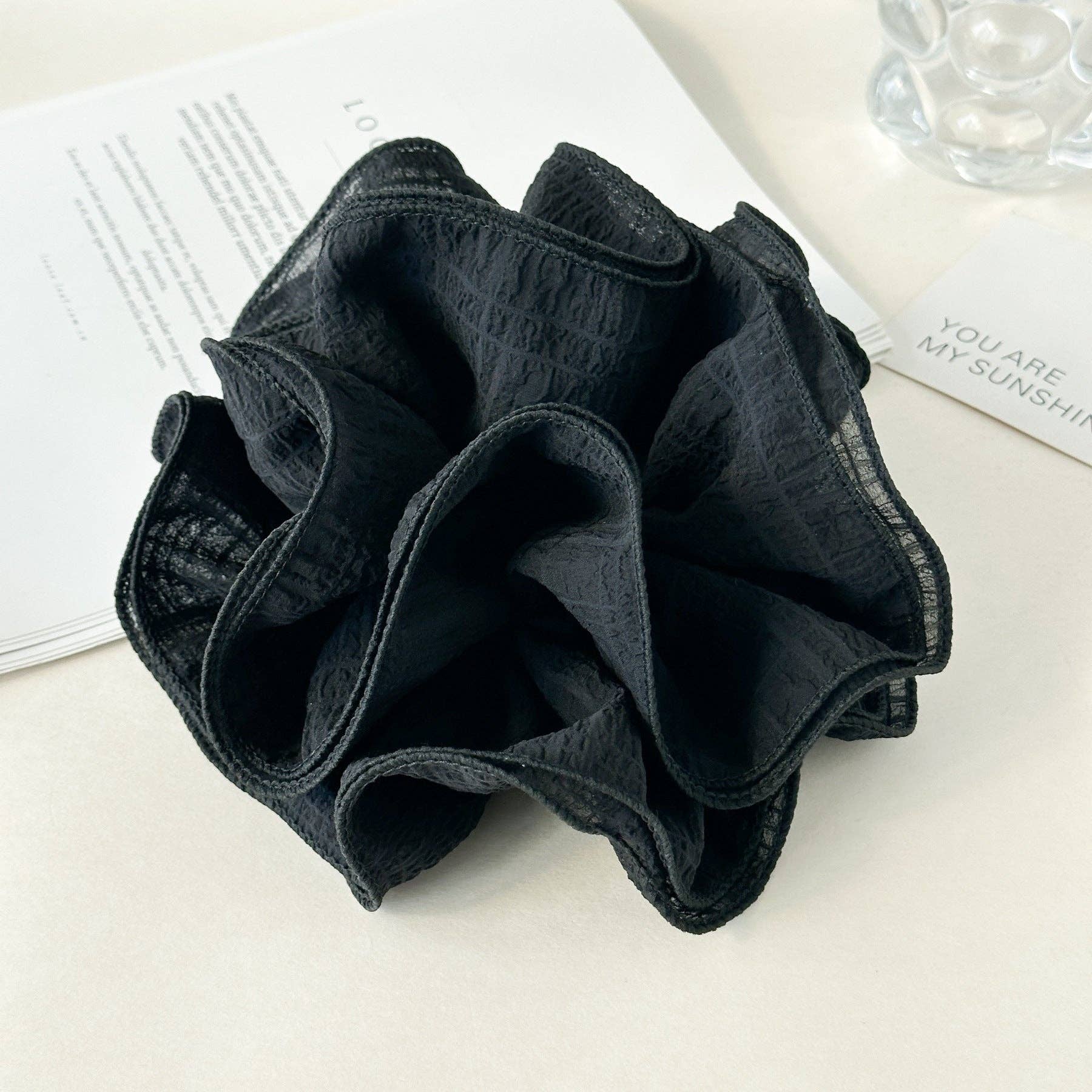 WEST AUSSIE SUPPLIES - Wholesale Scrunchie - Women's - GIFTY - Solid Color Ruffled Scrunchie (4-Layer Design)2