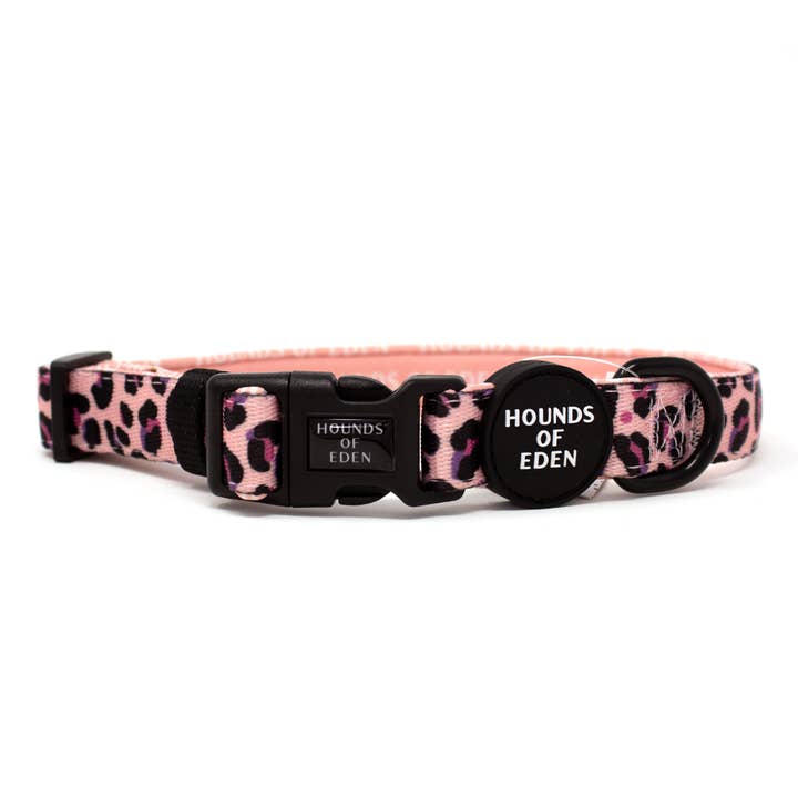 Blushing Leopard - Pink Dog Collar for wholesale by Hounds of Eden