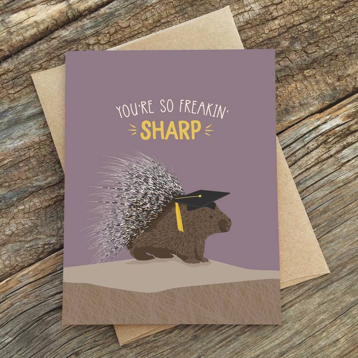Modern Printed Matter - Wholesale Graduation Card - Freakin' Sharp Graduation Card