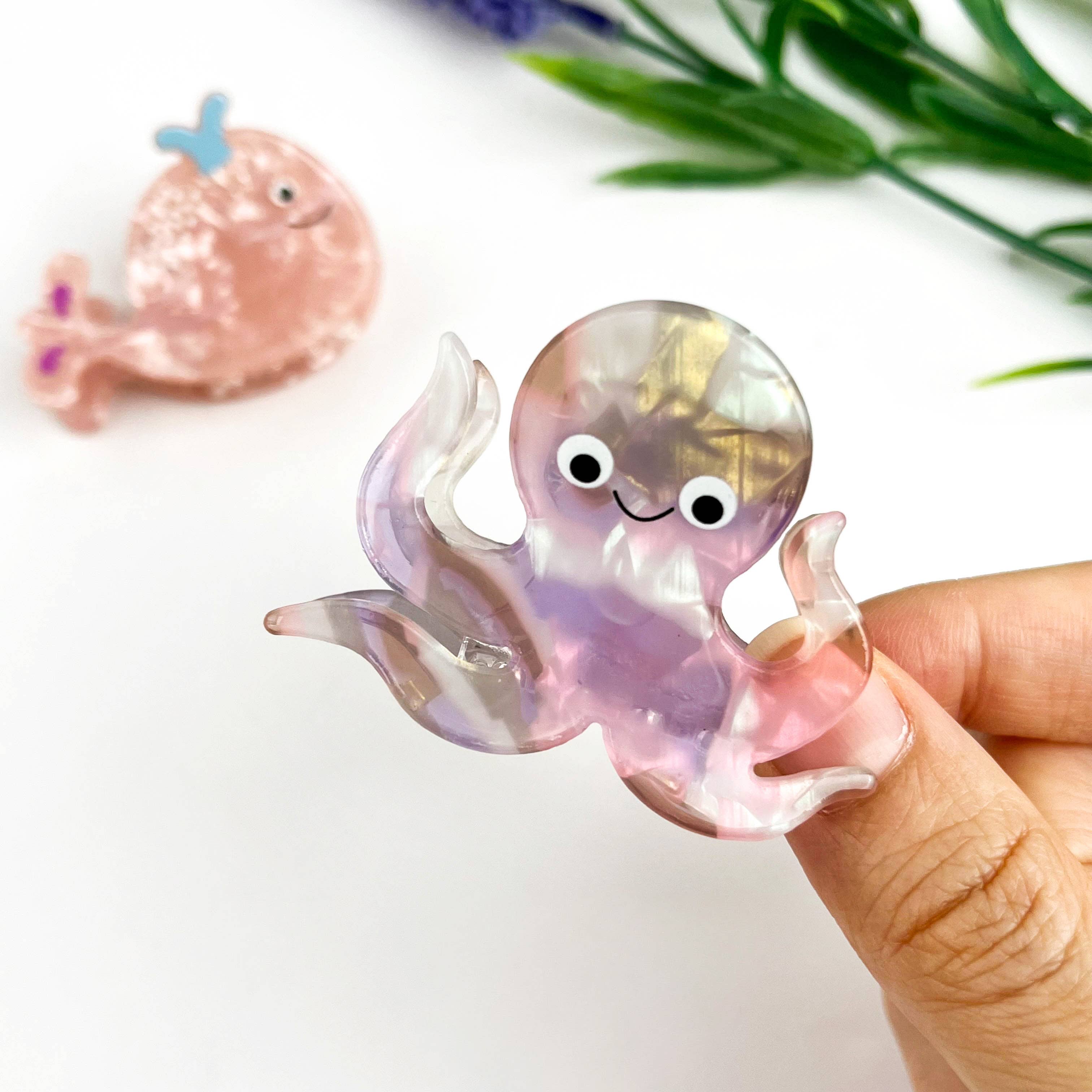mildstyles - Wholesale Hair Clip - Women's - Octopus & Whale Ocean Animal Acrylic Hair Claw Clip3