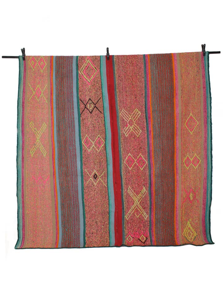 FrazadaTapijt 182x173 handgeweven uit Peru voor wholesale door Marie Dittmer (Glueck & Fund)