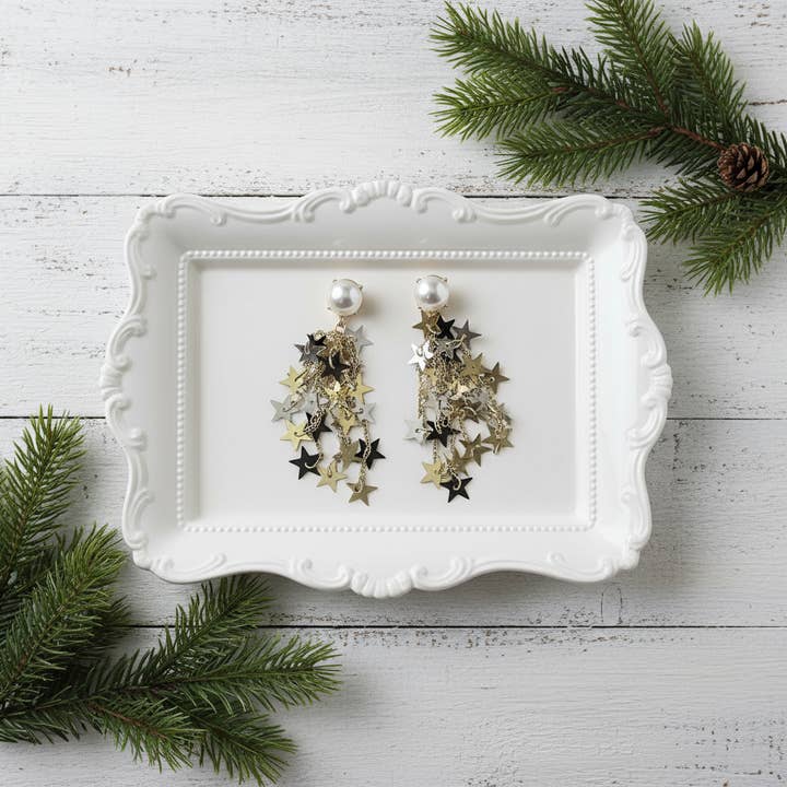 Confetti Sparkle New Year Earrings for wholesale by Laurel in Bloom