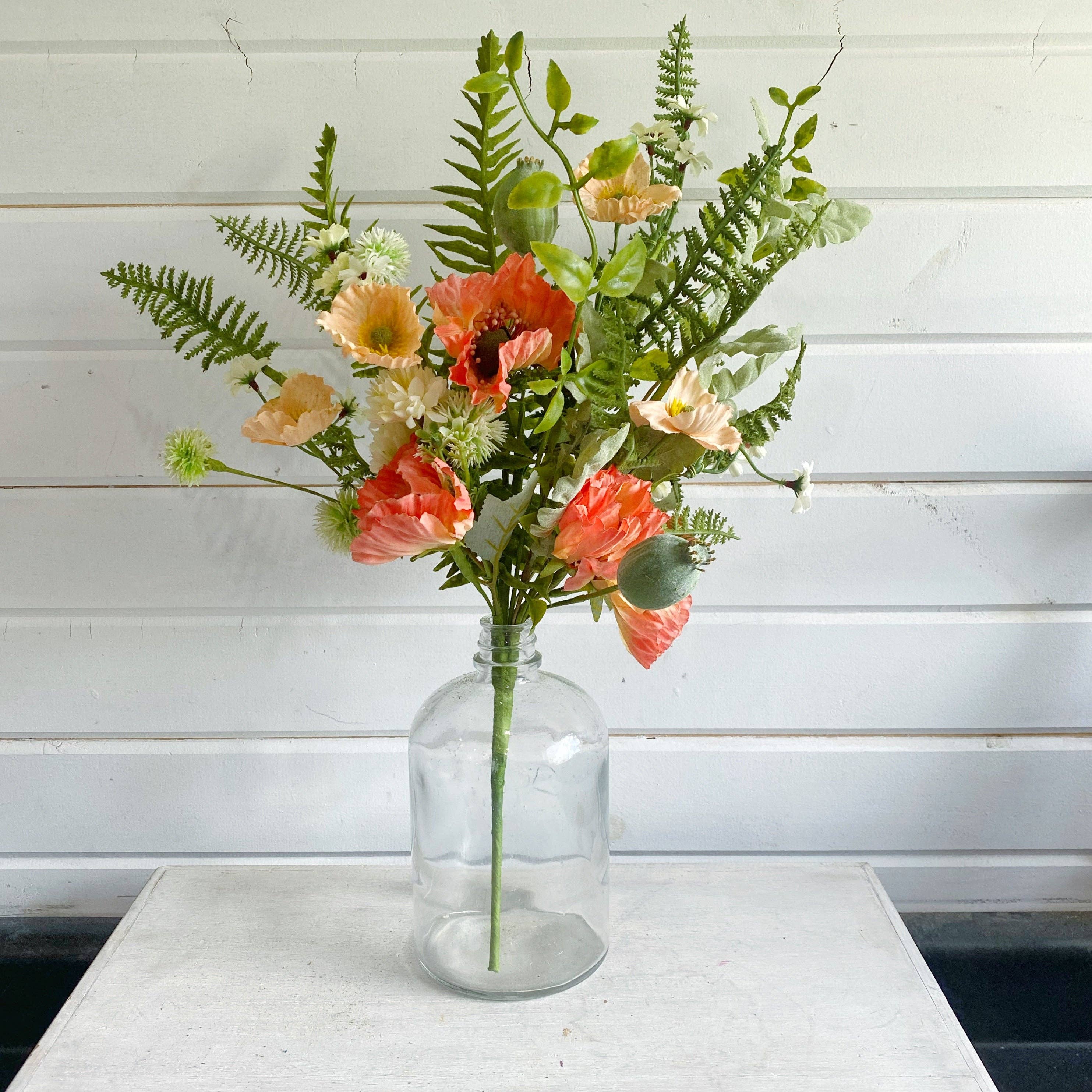 Poppy 8 cm Sola Flowers Wood Aroma Diffuser Spa Craft DIY Bride Bouquet White 